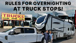 Avoid Angry Truckers! 7 Rules to Park Your RV Overnight at Truck Stops