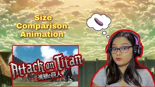 Attack on Titan Size Comparison Reaction | 2021 Animation | Shingeki No Kyojin