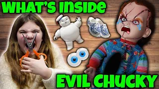 What's Inside Chucky? Cutting Open Creepy Chucky Doll Skit
