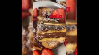 Французский тост Nutella 🇫🇷🍞 Жареная сладость 🤤#готовимвкусно#рецепты#shorts