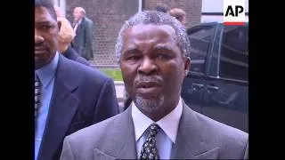 UK: LONDON: SOUTH AFRICAN DEPUTY PRESIDENT THABO MBEKI VISIT