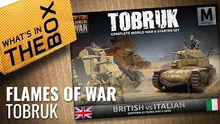 Unboxing: Tobruk Starter Set (British Vs Italians) | Flames Of War