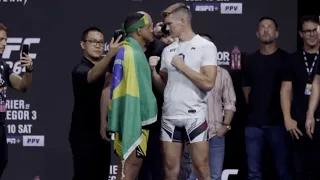 Gilbert Burns vs. Stephen Thompson Weigh-In Staredown | UFC 264 | MMA Fighting