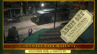 Just a Quiet Tram Ride Through St Denis in Red Dead Redemption 2 (RDR2) 2 Laps Day/Night