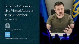 President Zelensky Virtual Address in the Chamber | Cambridge Union