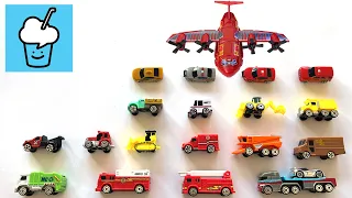 Small Vehicles collection Micro Machines Police Car Fire Truck Ambulance Tow Truck Tractor