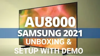 SAMSUNG 50AU8000 REVIEW ||2021|| UNBOXING + SETUP WITH DEMO ||CRYSTAL UHD 4K TV + |FASTER & PREMIUM|