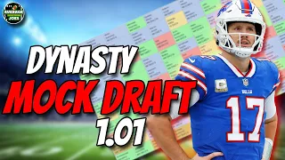 Dynasty Fantasy Football Startup Mock Draft 1.01 2024