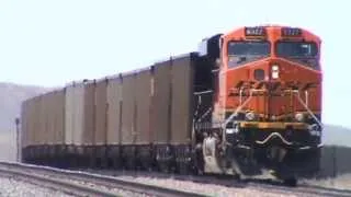 Coal Trains on the BNSF Black Hills Subdivision. 6/23/12