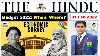 The Hindu Newspaper Analysis & Editorial Discussion, Current Affairs 01 February 2022 #Budget2022