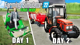 I spent 1 DAY on a Flat Map with $ 0 ... 🚜Farming Simulator 2022