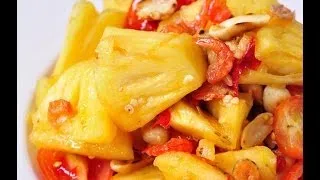 Thai Food -Thai Spicy Pineapple Salad (Som Tum Sub Pa Rod)