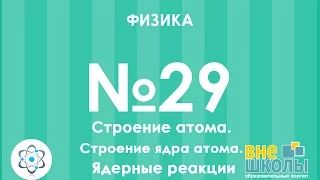 Онлайн-урок ЗНО. Физика №29. Строение атома. Строение ядра атома. Ядерные реакции