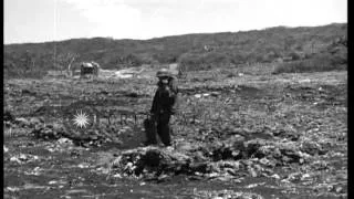 U.S. invasion of Saipan in Mariana Islands during World War II HD Stock Footage