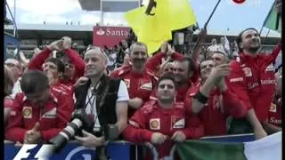 2012 German Grand Prix podium ceremony. Alonso wins.