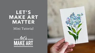 LIVE: Let's Make Art Matter | Easy Forget Me Not Painting with Sarah Cray