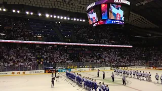 Hockey MS 2019 Slovakia - USA 4:1 hymna SVK po zápase