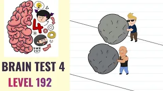 🧠 Brain Test 4 Level 192 | Gymmy must beat the Rockhead at boulder rolling | Walkthrough