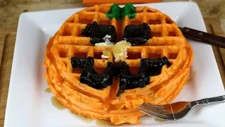 Pumpkin Waffles | Halloween Recipes