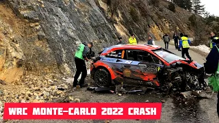 WRC Rally Monte-Carlo 2022 Car Crash | Adrien Fourmaux Monte-Carlo Crash