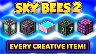 Minecraft Sky Bees 2 | CRAFTING EVERY CREATIVE ITEM! #FINALE [Modded Questing Skyblock]