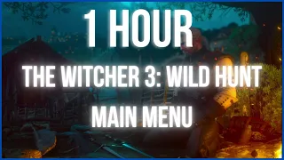 [ 1 HOUR ] The Witcher 3 Wild Hunt - MAIN MENU Theme | Fireplace Ambience