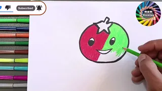How to Draw a tomato easy step by step #drawing #viral