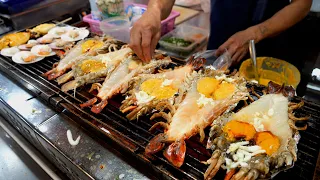 Sea Food HEAVEN! Giant Lobster and Prawn in seafood market | Thailand Street Food