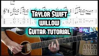 How to play Taylor Swift Willow Guitar Tutorial Lesson