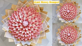 How to make giant money bouquet #moneybouquet #diybouquet #moneyflower