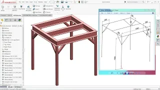 Solidworks Weldments tutorial steel structure with welding Part 1