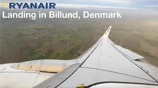 Landing at Billund Airport, Denmark | RyanAir 737-800