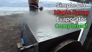 DIY Maple Syrup Evaporator | Pan and Copper Coil Around the Chimney | pt 2