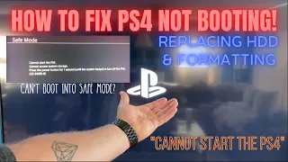How To: Replace PS4 Pro HDD & Format! PS4 WON'T BOOT? NO SAFE MODE? This is your fix!