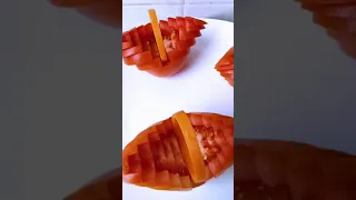 Tomato And Carrot Decoration: Chef Techniques