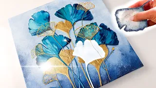 MUST WATCH Ginkgo Leaf CRAZY Techniques! + Gold Leaf | AB Creative Tutorial