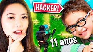 JOGUEI COM CRIANÇA HACKER DE 11 ANOS?? - FORTNITE