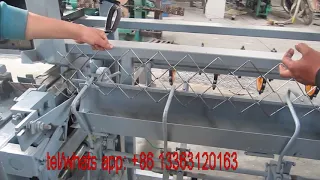 How does the chain link fence machine work