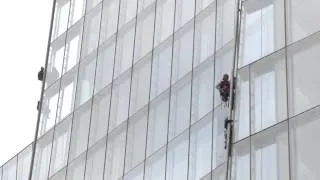 Greenpeace Shard Ice Climb news access edit