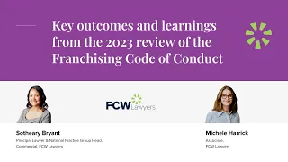 Key outcomes and learnings from the 2023 review of the Franchising Code of Conduct