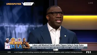 UNDISPUTED | Skip and Shannon Compres Montrezl Harrell's Lakers vs Serge Ibaka's Clippers