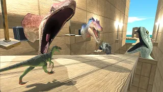 Animals are running on a straight path, but there are Dinosaur Heads in front of them! - ARBS