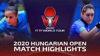 Aikaterini Toliou vs Manika Batra | 2020 ITTF Hungarian Open Highlights (FS)