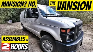 Cheap No Build Van Conversion Camper: Van Life Tour and Setup - Ford Econoline E150 E250