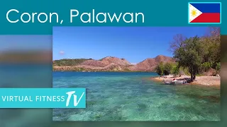 Rowing Machine Scenery  - Corals Gardens and Tropical beaches in Palawan - The Philippines