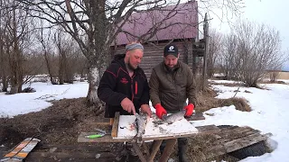 В РЫБАЦКОЙ ИЗБЕ ПРОЖИЛ БЫ ХОТЬ МЕСЯЦ! ЗАГОТОВКА РЫБЫ, ГРОЗА В АПРЕЛЕ  ХОРОШИЙ СУДАК, СБОРЫ ДОМОЙ !