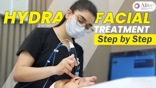 ✅HydraFacial Treatment Live (🔴) हाइड्रा फेश‍ियल Step by Step with Results | Alive wellness, Delhi