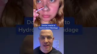 Dermatologist reacts to super satisfying hydrocolloid patch removal! #dermreacts #doctorreacts