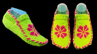 New Knitting Pattern For Ladies Socks/Shoes/Slippers/Jurab/Ladies Booties # 188  ( Size 5 or 6 no )