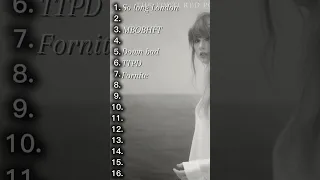 Ranking TTPD! #taylorswifteras #taylorswiftnewalbum